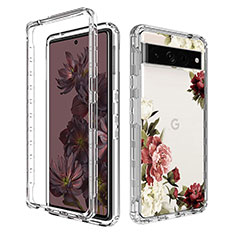 Coque Ultra Fine Transparente Souple Housse Etui 360 Degres Avant et Arriere pour Google Pixel 7 Pro 5G Marron