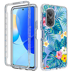 Coque Ultra Fine Transparente Souple Housse Etui 360 Degres Avant et Arriere pour Huawei Honor 50 SE 5G Cyan