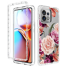 Coque Ultra Fine Transparente Souple Housse Etui 360 Degres Avant et Arriere pour Motorola Moto Edge 40 Pro 5G Violet Clair