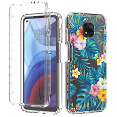 Coque Ultra Fine Transparente Souple Housse Etui 360 Degres Avant et Arriere pour Motorola Moto G Power (2021) Cyan