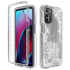 Coque Ultra Fine Transparente Souple Housse Etui 360 Degres Avant et Arriere pour Motorola Moto G Stylus (2022) 4G Blanc