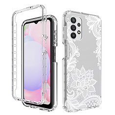 Coque Ultra Fine Transparente Souple Housse Etui 360 Degres Avant et Arriere pour Samsung Galaxy A13 4G Blanc