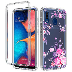 Coque Ultra Fine Transparente Souple Housse Etui 360 Degres Avant et Arriere pour Samsung Galaxy A30 Rose