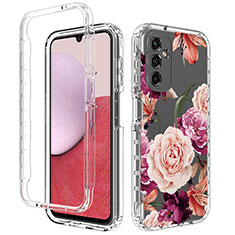 Coque Ultra Fine Transparente Souple Housse Etui 360 Degres Avant et Arriere pour Samsung Galaxy Jump3 5G Rose Rouge