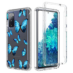 Coque Ultra Fine Transparente Souple Housse Etui 360 Degres Avant et Arriere pour Samsung Galaxy S20 FE 4G Bleu