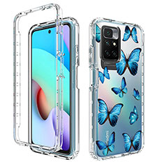 Coque Ultra Fine Transparente Souple Housse Etui 360 Degres Avant et Arriere pour Xiaomi Redmi 10 (2022) Bleu