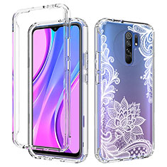 Coque Ultra Fine Transparente Souple Housse Etui 360 Degres Avant et Arriere pour Xiaomi Redmi 9 Prime India Blanc