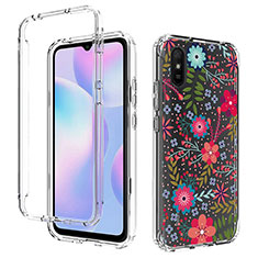 Coque Ultra Fine Transparente Souple Housse Etui 360 Degres Avant et Arriere pour Xiaomi Redmi 9A Rouge