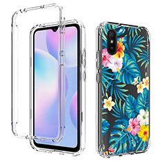 Coque Ultra Fine Transparente Souple Housse Etui 360 Degres Avant et Arriere pour Xiaomi Redmi 9AT Bleu Ciel