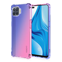 Coque Ultra Fine Transparente Souple Housse Etui Degrade G01 pour Oppo F17 Pro Bleu