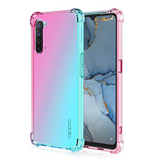 Coque Ultra Fine Transparente Souple Housse Etui Degrade G01 pour Oppo K7 5G Cyan