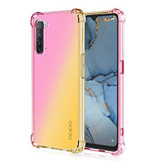 Coque Ultra Fine Transparente Souple Housse Etui Degrade G01 pour Oppo Reno3 Jaune