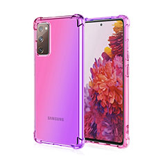 Coque Ultra Fine Transparente Souple Housse Etui Degrade G01 pour Samsung Galaxy S20 Lite 5G Violet Clair