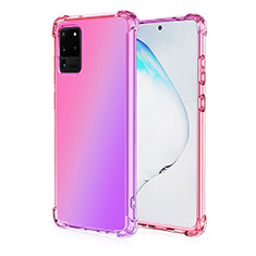 Coque Ultra Fine Transparente Souple Housse Etui Degrade G01 pour Samsung Galaxy S20 Ultra Or Rose