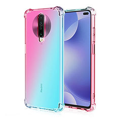 Coque Ultra Fine Transparente Souple Housse Etui Degrade G01 pour Xiaomi Redmi K30i 5G Cyan