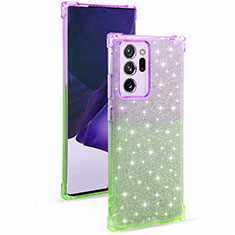 Coque Ultra Fine Transparente Souple Housse Etui Degrade G02 pour Samsung Galaxy Note 20 Ultra 5G Vert