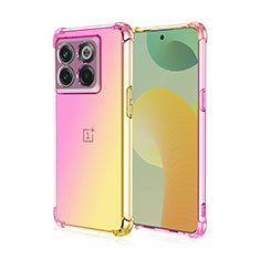 Coque Ultra Fine Transparente Souple Housse Etui Degrade pour OnePlus 10T 5G Rose