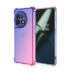 Coque Ultra Fine Transparente Souple Housse Etui Degrade pour OnePlus Ace 2 Pro 5G Violet Clair