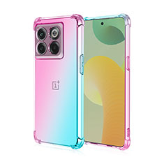 Coque Ultra Fine Transparente Souple Housse Etui Degrade pour OnePlus Ace Pro 5G Cyan