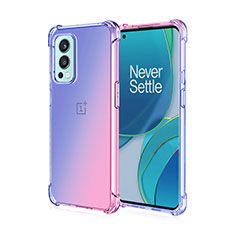 Coque Ultra Fine Transparente Souple Housse Etui Degrade pour OnePlus Nord 2 5G Violet Clair