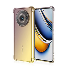 Coque Ultra Fine Transparente Souple Housse Etui Degrade pour Realme 11 Pro 5G Jaune