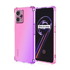 Coque Ultra Fine Transparente Souple Housse Etui Degrade pour Realme 9 4G Rose Rouge