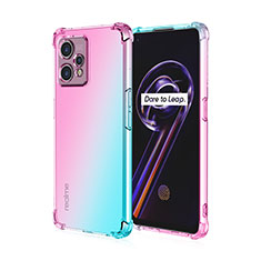 Coque Ultra Fine Transparente Souple Housse Etui Degrade pour Realme 9 5G Cyan