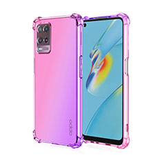 Coque Ultra Fine Transparente Souple Housse Etui Degrade pour Realme 9 5G India Rose Rouge