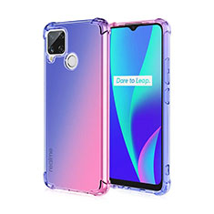 Coque Ultra Fine Transparente Souple Housse Etui Degrade pour Realme C12 Bleu