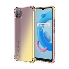 Coque Ultra Fine Transparente Souple Housse Etui Degrade pour Realme C20 Jaune