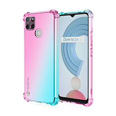 Coque Ultra Fine Transparente Souple Housse Etui Degrade pour Realme C21Y Cyan