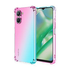 Coque Ultra Fine Transparente Souple Housse Etui Degrade pour Realme C33 (2023) Cyan