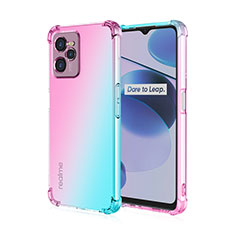 Coque Ultra Fine Transparente Souple Housse Etui Degrade pour Realme C35 Cyan