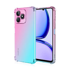 Coque Ultra Fine Transparente Souple Housse Etui Degrade pour Realme C51 Cyan