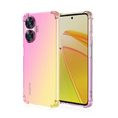 Coque Ultra Fine Transparente Souple Housse Etui Degrade pour Realme C55 Rose