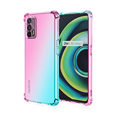 Coque Ultra Fine Transparente Souple Housse Etui Degrade pour Realme GT Neo 2T 5G Cyan