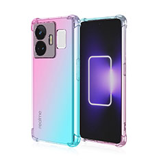 Coque Ultra Fine Transparente Souple Housse Etui Degrade pour Realme GT Neo5 240W 5G Cyan