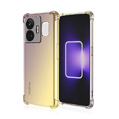 Coque Ultra Fine Transparente Souple Housse Etui Degrade pour Realme GT3 5G Jaune