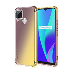 Coque Ultra Fine Transparente Souple Housse Etui Degrade pour Realme Narzo 30A Jaune