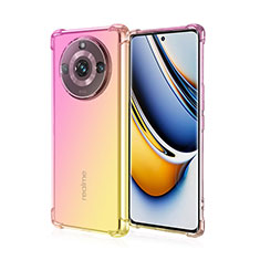 Coque Ultra Fine Transparente Souple Housse Etui Degrade pour Realme Narzo 60 5G Rose