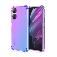 Coque Ultra Fine Transparente Souple Housse Etui Degrade pour Realme V20 5G Violet Clair