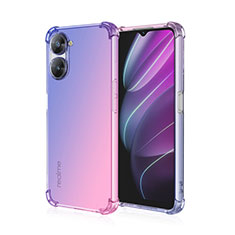 Coque Ultra Fine Transparente Souple Housse Etui Degrade pour Realme V30 5G Bleu