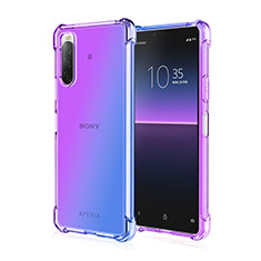 Coque Ultra Fine Transparente Souple Housse Etui Degrade pour Sony Xperia 10 IV SOG07 Bleu