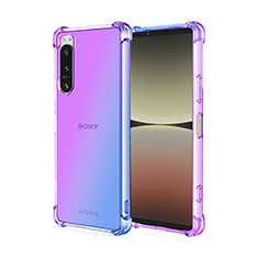 Coque Ultra Fine Transparente Souple Housse Etui Degrade pour Sony Xperia 5 III SO-53B Bleu