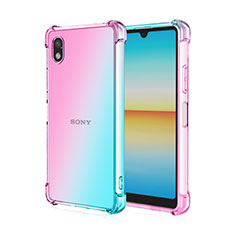 Coque Ultra Fine Transparente Souple Housse Etui Degrade pour Sony Xperia Ace III Bleu Ciel