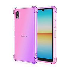 Coque Ultra Fine Transparente Souple Housse Etui Degrade pour Sony Xperia Ace III Violet Clair