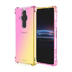 Coque Ultra Fine Transparente Souple Housse Etui Degrade pour Sony Xperia PRO-I Jaune