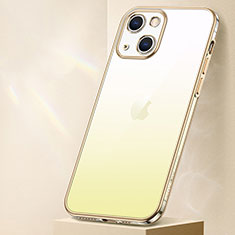 Coque Ultra Fine Transparente Souple Housse Etui Degrade S01 pour Apple iPhone 14 Jaune