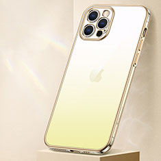 Coque Ultra Fine Transparente Souple Housse Etui Degrade S01 pour Apple iPhone 15 Pro Max Jaune