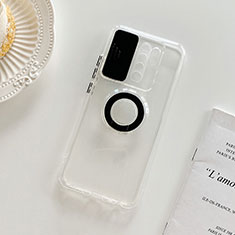 Coque Ultra Slim Silicone Souple Housse Etui Transparente avec Support pour Xiaomi Poco M2 Noir